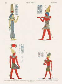 Vintage illustration of Temple of Hathor.