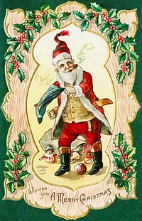 Wishing you a Merry Christmas (ca.1910) from The Miriam and Ira D. Wallach Division of Art, Prints and Photographs: Picture Collection. Original from the New York Public Library. Digitally enhanced by rawpixel.