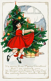 It&#39;s more than Merry Christmas that I am wishing you from The Miriam And Ira D. Wallach Division Of Art, Prints and Photographs: Picture Collection published by George C. Whitney Co. Original From The New York Public Library. Digitally enhanced by rawpixel.