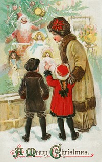 A Merry Christmas (1912) from The Miriam and Ira D. Wallach Division of Art, Prints and Photographs: Picture Collection by Frances Brundage. Original from the New York Public Library. Digitally enhanced by rawpixel.