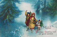 Christmas greeting and all good wishes (1906) from The Miriam And Ira D. Wallach Division Of Art, Prints and Photographs: Picture Collection published by <a href="https://www.rawpixel.com/search/Wolf%20%26%20Co?sort=curated&amp;page=1">Wolf &amp; Co</a>. Original From The New York Public Library. Digitally enhanced by rawpixel.