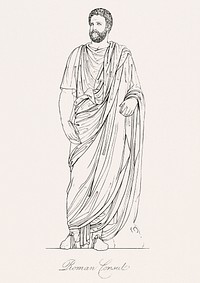 Vintage illustration of Roman consul