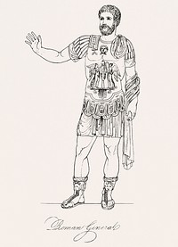 Vintage illustration of Roman general
