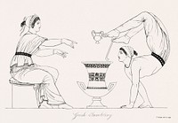 Vintage illustration of Greek tumbling
