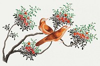 Chinese painting featuring birds of China.