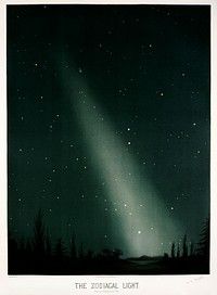 The zodical light from the Trouvelot<br />astronomical drawings (1881-1882) by <a href="https://www.rawpixel.com/search/etienne%20leopold%20trouvelot?&amp;page=1">E. L. Trouvelot </a>(1827-1895). Original from The New York Public Library. Digitally enhanced by rawpixel.