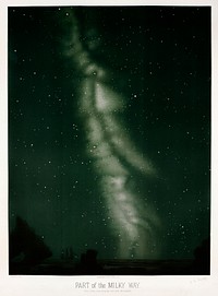 Part of the milky way from the Trouvelot<br />astronomical drawings (1881-1882) by <a href="https://www.rawpixel.com/search/etienne%20leopold%20trouvelot?&amp;page=1">E. L. Trouvelot</a> (1827-1895)