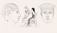 Egyptian female from An illustration of the Egyptian, Grecian and Roman costumes by <a href="https://www.rawpixel.com/search/Thomas%20Baxter?sort=curated&amp;rating_filter=all&amp;mode=shop&amp;page=1">Thomas Baxter</a> (1782&ndash;1821). Original from The New York Public Library. Digitally enhanced by rawpixel.