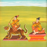 21. Maung P&oacute; T&uacute; nat (Tea Trader of King) and 22. King of the Yun (Yun Bay&igrave;n nat) from The thirty-seven nats : a phase of spirit worship prevailing in Burma (1906) by William Griggs (1832-1911). Original from The New York Public Library. Digitally enhanced by rawpixel.