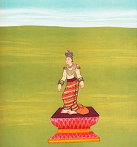 37. Little Lady with the Flute (Shin-n&egrave;m&iacute; nat) from The thirty-seven nats : a phase of spirit worship prevailing in Burma (1906) by <a href="https://www.rawpixel.com/search/William%20Griggs?&amp;page=1">William Griggs </a>(1832-1911). Original from The New York Public Library. Digitally enhanced by rawpixel.