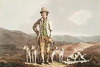 Illustration of the dog breaker from The Costume of Yorkshire (1814) by George Walker (1781-1856). Original from The New York Public Library. Digitally enhanced by rawpixel.