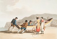 Illustration of fishermen from The Costume of Yorkshire (1814) by George Walker (1781-1856). Original from The New York Public Library. Digitally enhanced by rawpixel.