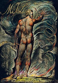 Frontispiece illustration from Milton: a Poem, To Justify the Ways of God to Men by <a href="https://www.rawpixel.com/search/William%20Blake?sort=curated&amp;rating_filter=all&amp;mode=shop&amp;page=1">William Blake</a>(1752-1827). Original from The New York Public Library. Digitally enhanced by rawpixel.