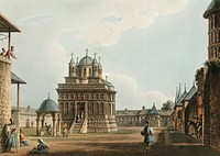 Church and Convent of St. Mary from Views in the Ottoman Dominions, in Europe, in Asia, and some of the Mediterranean islands (1810) illustrated by <a href="https://www.rawpixel.com/search/Luigi%20Mayer?&amp;page=1">Luigi Mayer</a> (1755-1803).