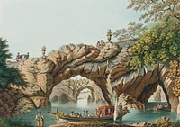 View at Villa Scabrosa from Views in the Ottoman Dominions, in Europe, in Asia, and some of the Mediterranean islands (1810) illustrated by <a href="https://www.rawpixel.com/search/Luigi%20Mayer?&amp;page=1">Luigi Mayer</a> (1755-1803).