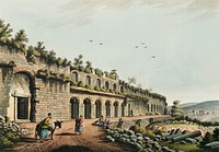 Stadium at Ephesus from Views in the Ottoman Dominions, in Europe, in Asia, and some of the Mediterranean islands (1810) illustrated by Luigi Mayer (1755-1803).