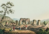 Ruins of the Temple of Diana at Ephesus from Views in the Ottoman Dominions, in Europe, in Asia, and some of the Mediterranean islands (1810) illustrated by Luigi Mayer (1755-1803).