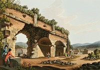 Part of the grand gallery of the Temple of Diana from Views in the Ottoman Dominions, in Europe, in Asia, and some of the Mediterranean islands (1810) illustrated by Luigi Mayer (1755-1803).