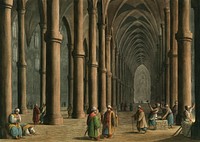 Cathedral at Tortosa from Views in the Ottoman Dominions, in Europe, in Asia, and some of the Mediterranean islands (1810) illustrated by Luigi Mayer (1755-1803).