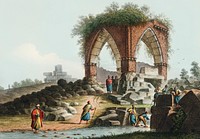 Fountain of Serpents from Views in the Ottoman Dominions, in Europe, in Asia, and some of the Mediterranean islands (1810) illustrated by Luigi Mayer (1755-1803).
