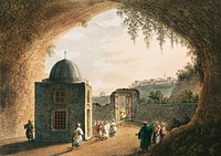 Tomb of Jeremiah from Views in the Ottoman Dominions, in Europe, in Asia, and some of the Mediterranean islands (1810) illustrated by Luigi Mayer (1755-1803).