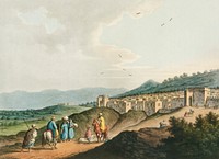 City of Bethlehem, in Palestine from Views in the Ottoman Dominions, in Europe, in Asia, and some of the Mediterranean islands (1810) illustrated by <a href="https://www.rawpixel.com/search/Luigi%20Mayer?&amp;page=1">Luigi Mayer</a> (1755-1803).
