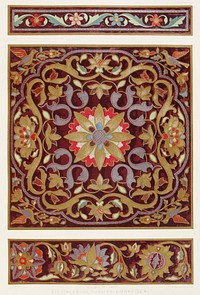 Specimens of Russian embroidery from the Industrial arts of the Nineteenth Century (1851-1853) by <a href="https://www.rawpixel.com/search/Sir%20Matthew%20Digby%20wyatt?">Sir Matthew Digby wyatt</a> (1820-1877).