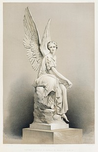 &quot;Victory&quot; a statue in marble from the Industrial arts of the Nineteenth Century (1851-1853) by <a href="https://www.rawpixel.com/search/Sir%20Matthew%20Digby%20wyatt?">Sir Matthew Digby wyatt</a> (1820-1877).