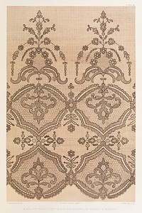 Black lace flounce from the Industrial arts of the Nineteenth Century (1851-1853) by <a href="https://www.rawpixel.com/search/Sir%20Matthew%20Digby%20wyatt?">Sir Matthew Digby wyatt</a> (1820-1877).