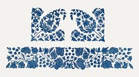 Vintage flower element, beautiful indian embroidery psd, remix from the artwork of Sir Matthew Digby Wyatt