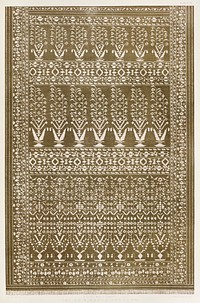 Indian kinkaub pattern from the Industrial arts of the Nineteenth Century (1851-1853) by <a href="https://www.rawpixel.com/search/Sir%20Matthew%20Digby%20wyatt?">Sir Matthew Digby wyatt</a> (1820-1877).