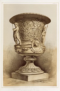 Vase in terra cotta from the Industrial arts of the Nineteenth Century (1851-1853) by Sir Matthew Digby wyatt (1820-1877).