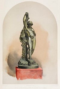 Statue of The boy at the stream from the Industrial arts of the Nineteenth Century (1851-1853) by <a href="https://www.rawpixel.com/search/Sir%20Matthew%20Digby%20wyatt?">Sir Matthew Digby wyatt</a> (1820-1877).