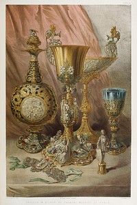 Objects in silver from the Industrial arts of the Nineteenth Century (1851-1853) by <a href="https://www.rawpixel.com/search/Sir%20Matthew%20Digby%20wyatt?">Sir Matthew Digby wyatt</a> (1820-1877).