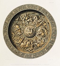 Shield produced in electrotype from the Industrial arts of the Nineteenth Century (1851-1853) by Sir Matthew Digby wyatt (1820-1877).