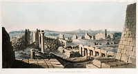 General View of the Ruin of Carnak illustration from the kings tombs in Thebes by <a href="https://www.rawpixel.com/search/Giovanni%20Battista%20Belzoni?">Giovanni Battista Belzoni</a> (1778-1823) from Plates illustrative of the researches and operations in Egypt and Nubia (1820). Original from New York public library. Digitally enhanced by rawpixel.
