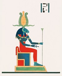 Neith illustration from Pantheon Egyptien (1823-1825) by <a href="https://www.rawpixel.com/search/Leon%20Jean%20Joseph%20Dubois?&amp;sort=curated&amp;page=1">Leon Jean Joseph Dubois</a> (1780-1846). Original from The New York Public Library. Digitally enhanced by rawpixel.