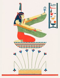 Satis illustration from Pantheon Egyptien (1823-1825) by <a href="https://www.rawpixel.com/search/Leon%20Jean%20Joseph%20Dubois?&amp;sort=curated&amp;page=1">Leon Jean Joseph Dubois</a> (1780-1846). Original from The New York Public Library. Digitally enhanced by rawpixel.