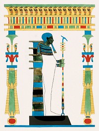 Ptah illustration from Pantheon Egyptien (1823-1825) by Leon Jean Joseph Dubois (1780-1846). Original from The New York Public Library. Digitally enhanced by rawpixel.