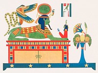 Vintage illustration of Sphinx of Ra or the Sun