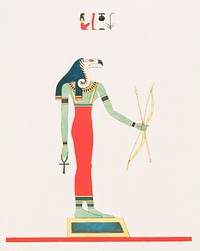 Wadjet illustration from Pantheon Egyptien (1823-1825) by <a href="https://www.rawpixel.com/search/Leon%20Jean%20Joseph%20Dubois?&amp;sort=curated&amp;page=1">Leon Jean Joseph Dubois</a> (1780-1846). Original from The New York Public Library. Digitally enhanced by rawpixel.