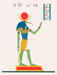 Thoth illustration from Pantheon Egyptien (1823-1825) by Leon Jean Joseph Dubois (1780-1846). Original from The New York Public Library. Digitally enhanced by rawpixel.