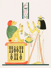 Cynocephalus, emblem of Thoth illustration from Pantheon Egyptien (1823-1825) by <a href="https://www.rawpixel.com/search/Leon%20Jean%20Joseph%20Dubois?&amp;sort=curated&amp;page=1">Leon Jean Joseph Dubois</a> (1780-1846). Original from The New York Public Library. Digitally enhanced by rawpixel.