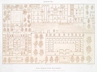 Rider plan of a Royal Villa from Histoire de l&#39;art &eacute;gyptien (1878) by <a href="https://www.rawpixel.com/search/%C3%89mile?sort=curated&amp;page=1">&Eacute;mile Prisse d&#39;Avennes</a>. Original from The New York Public Library. Digitally enhanced by rawpixel.