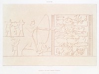 Archery hunting with hounds from Histoire de l&#39;art &eacute;gyptien (1878) by <a href="https://www.rawpixel.com/search/%C3%89mile?sort=curated&amp;page=1">&Eacute;mile Prisse d&#39;Avennes</a>. Original from The New York Public Library. Digitally enhanced by rawpixel.
