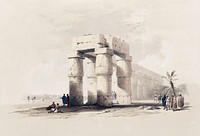 Luxor in upper of Egypt illustration by <a href="https://www.rawpixel.com/search/David%20Roberts?&amp;page=1">David Roberts</a> (1796&ndash;1864). Original from The New York Public Library. Digitally enhanced by rawpixel.