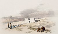 Temple of Wady Sabua Nubia illustration by <a href="https://www.rawpixel.com/search/David%20Roberts?&amp;page=1">David Roberts</a> (1796&ndash;1864). Original from The New York Public Library. Digitally enhanced by rawpixel.