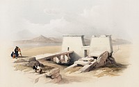 Temple of Wady Saboua (Wadi al Sabua) Nubia illustration by <a href="https://www.rawpixel.com/search/David%20Roberts?&amp;page=1">David Roberts</a> (1796&ndash;1864). Original from The New York Public Library. Digitally enhanced by rawpixel.