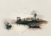 Island of Philae on the Nile Nubia illustration by David Roberts (1796&ndash;1864). Original from The New York Public Library. Digitally enhanced by rawpixel.