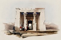 Temple of Dandour (Dendur) Nubia illustration by David Roberts (1796–1864). Original from The New York Public Library. Digitally enhanced by rawpixel.